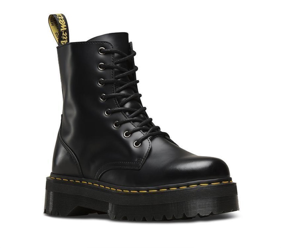 Dr Martens Schweiz Zürich Black Polished Smooth Jadon
