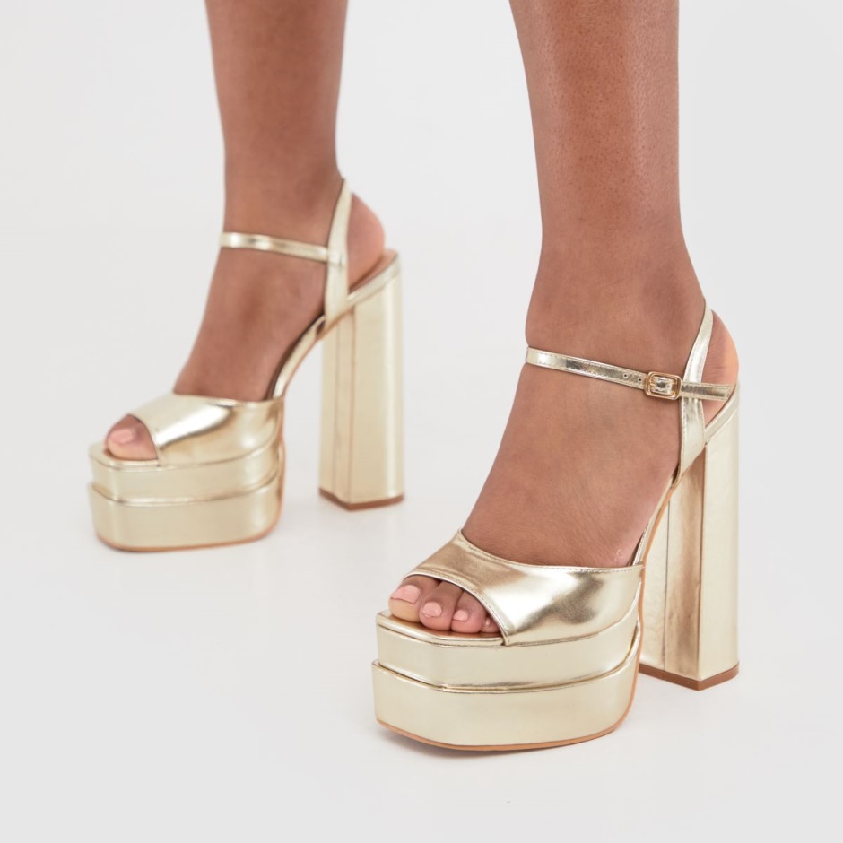 Gold Dr Martens Schweiz Schuh Shay Platform High Heels