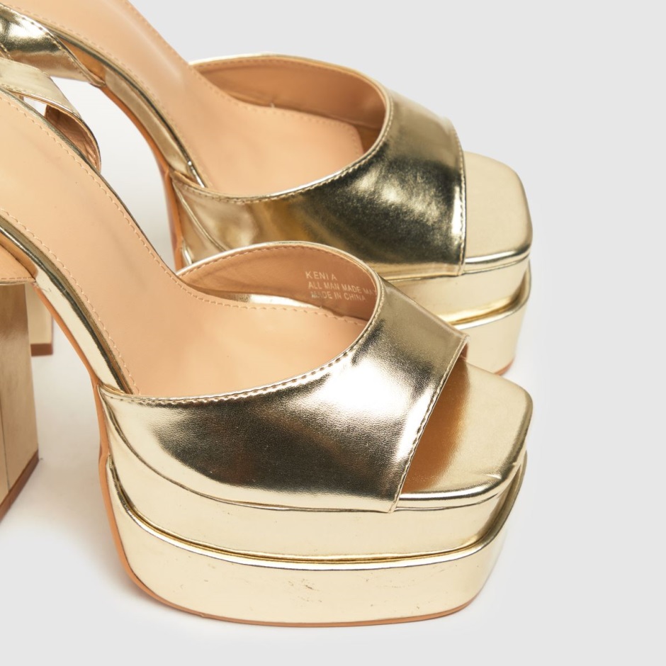 Gold Dr Martens Schweiz Schuh Shay Platform High Heels