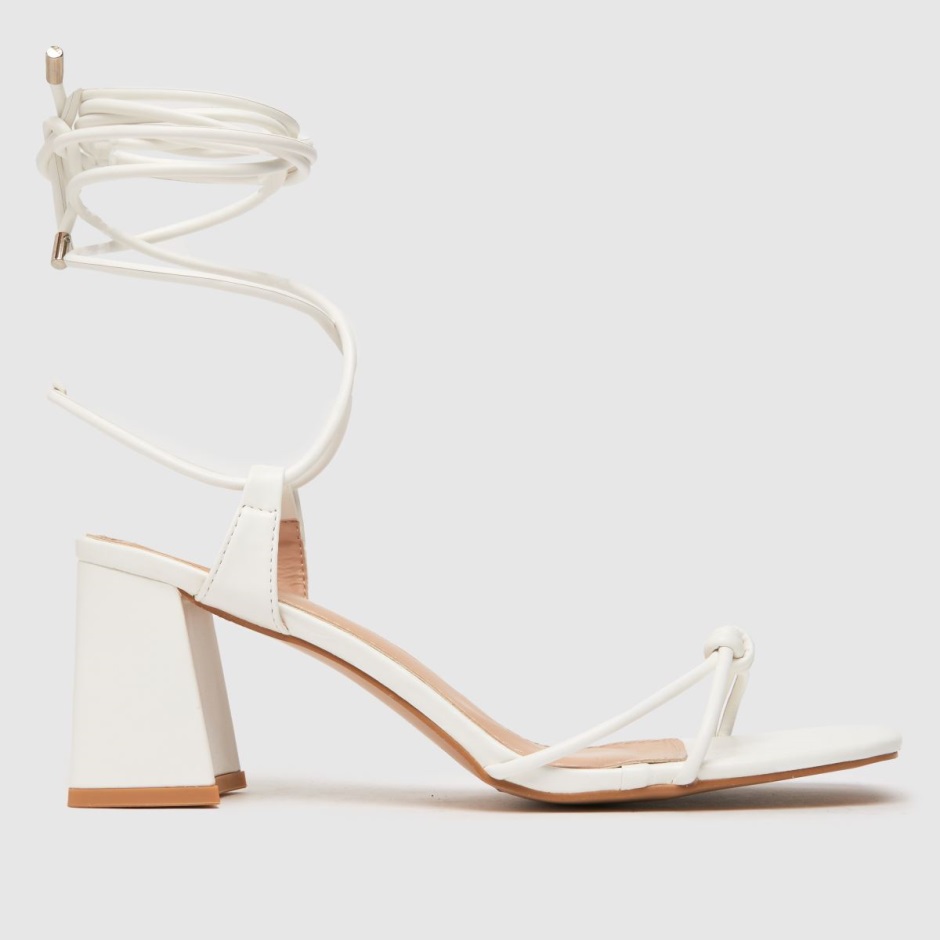 White Schuh Stella Strappy Block High Heels Dr Martens Schweiz