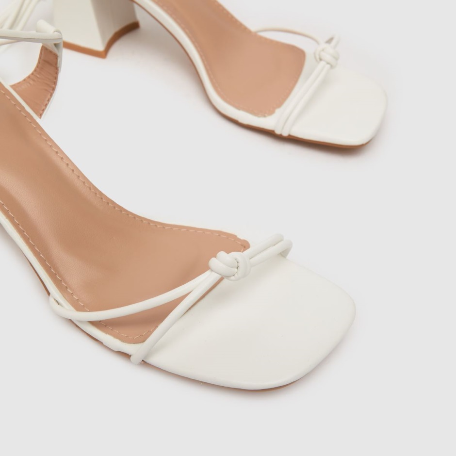 White Schuh Stella Strappy Block High Heels Dr Martens Schweiz