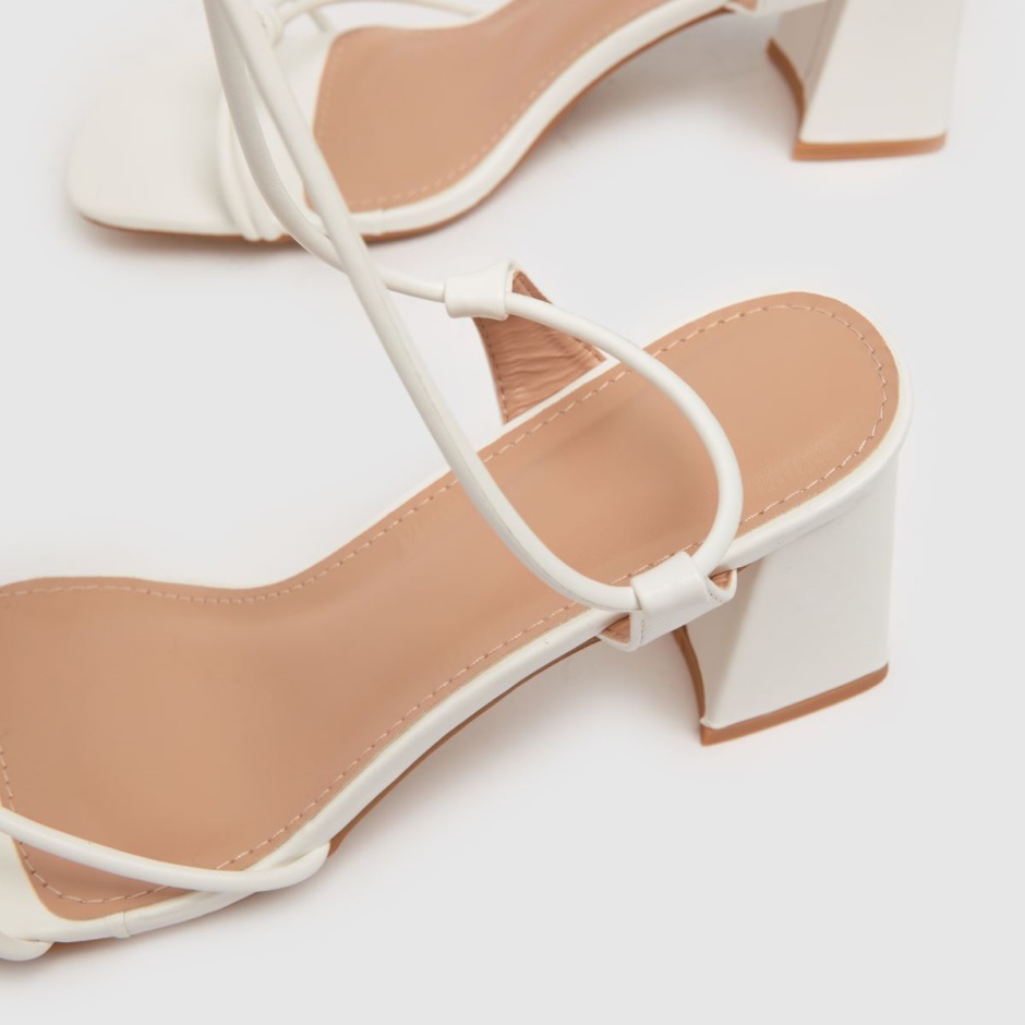 White Schuh Stella Strappy Block High Heels Dr Martens Schweiz