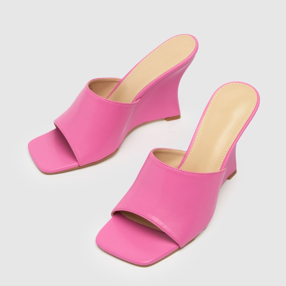 Pink Dr Martens Schweiz Schuh Samira Wedge Mule High Heels