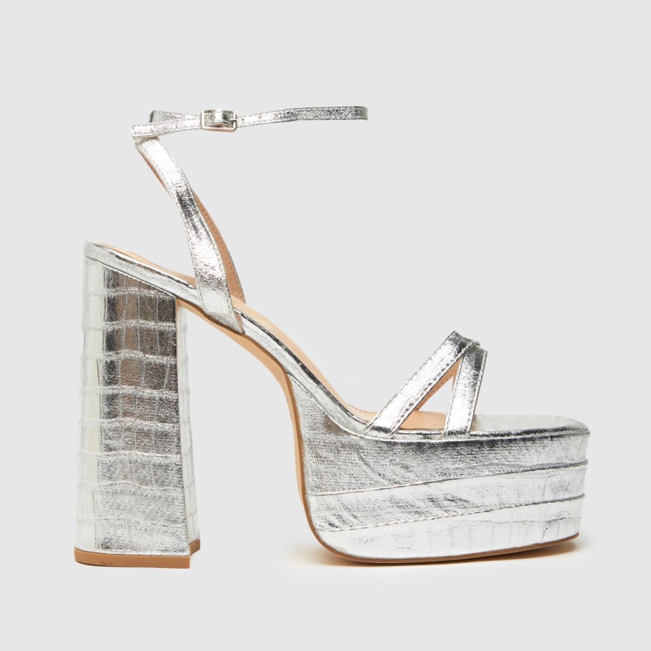 Schuh Sonia Platform Block High Heels Dr Martens Schweiz Zürich Silver