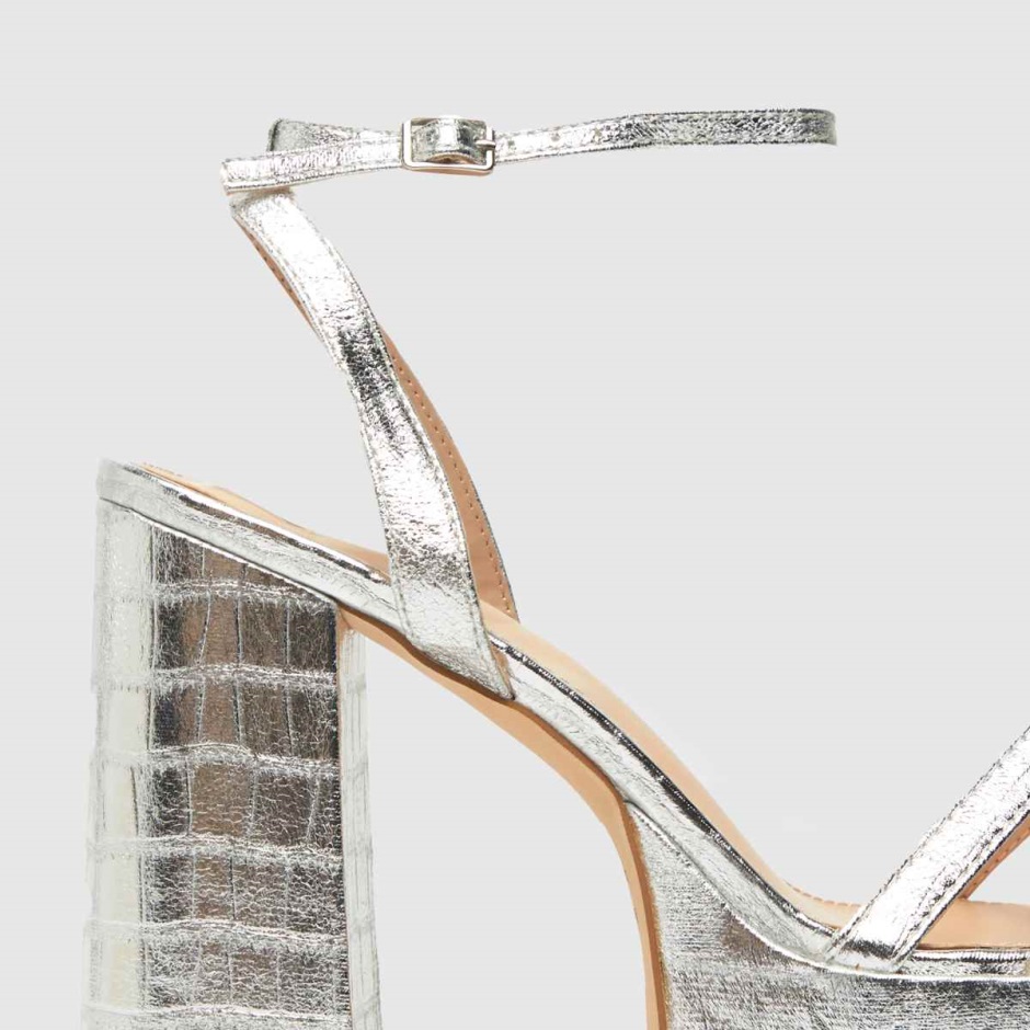 Schuh Sonia Platform Block High Heels Dr Martens Schweiz Zürich Silver