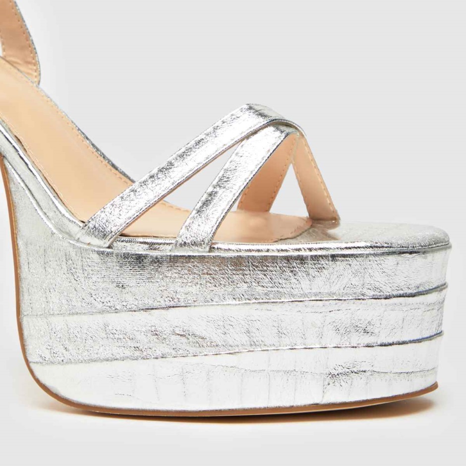 Schuh Sonia Platform Block High Heels Dr Martens Schweiz Zürich Silver