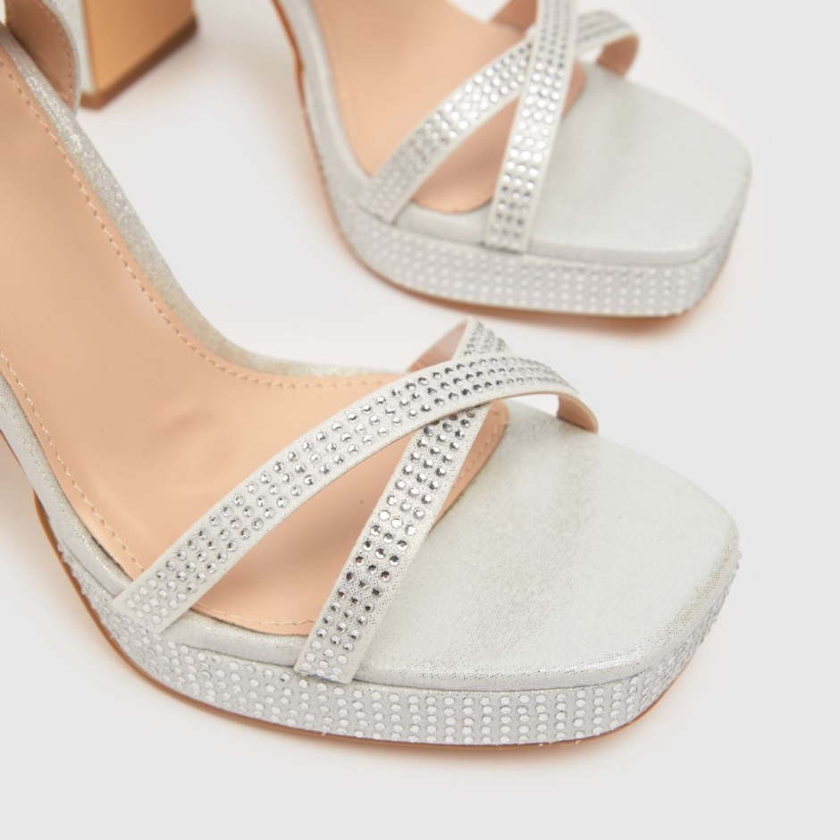 Silberne Dr Martens Schweiz Schuh Safran Verzierte High Heels Mit Plattform