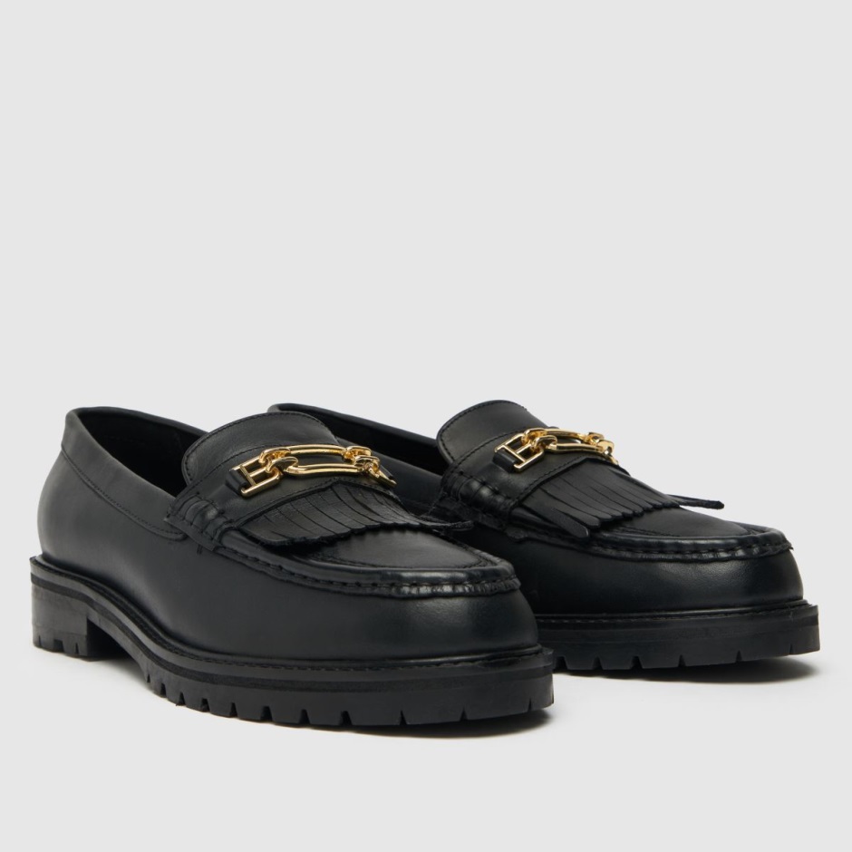 Dr Martens Schweiz Zürich Schuh Wide Fit Lana Trim Loafer Flat Shoes Black