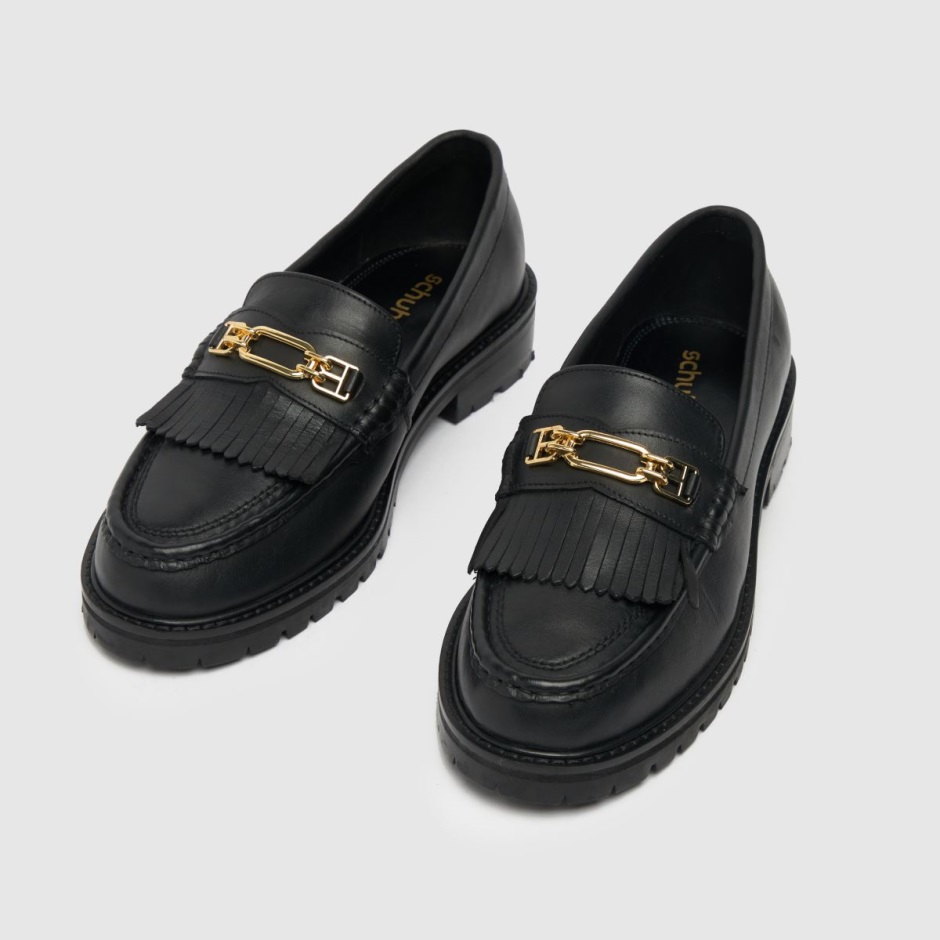 Dr Martens Schweiz Zürich Schuh Wide Fit Lana Trim Loafer Flat Shoes Black