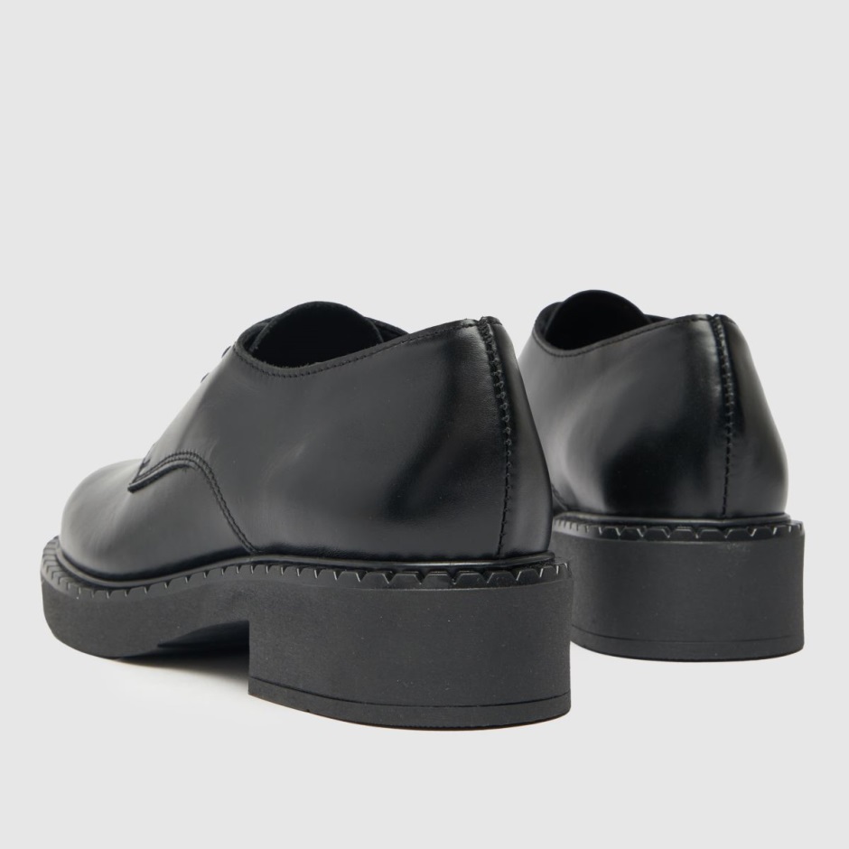 Schwarz Dr Martens Schweiz Schuh Lynn Flache Schnürschuhe Aus Leder