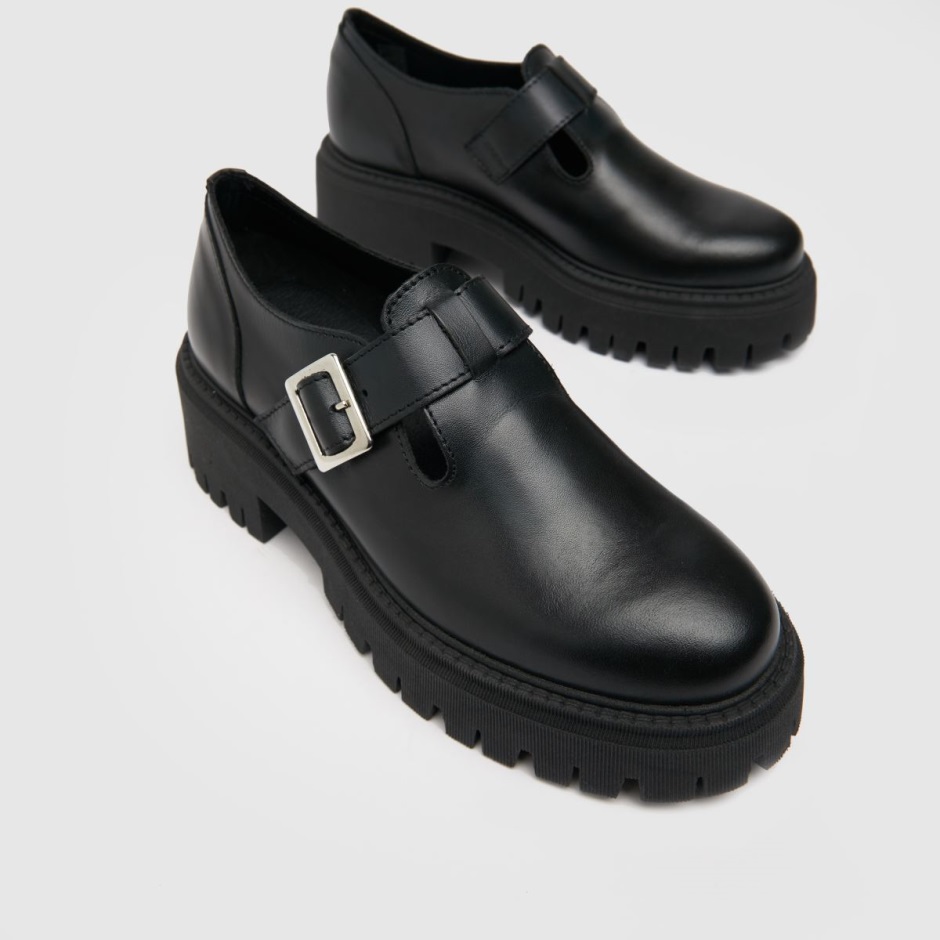 Schuh Lavinia Lederschuhe Mit T-steg Schwarz Dr Martens Schweiz