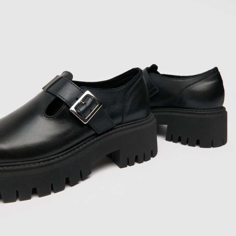 Schuh Lavinia Lederschuhe Mit T-steg Schwarz Dr Martens Schweiz