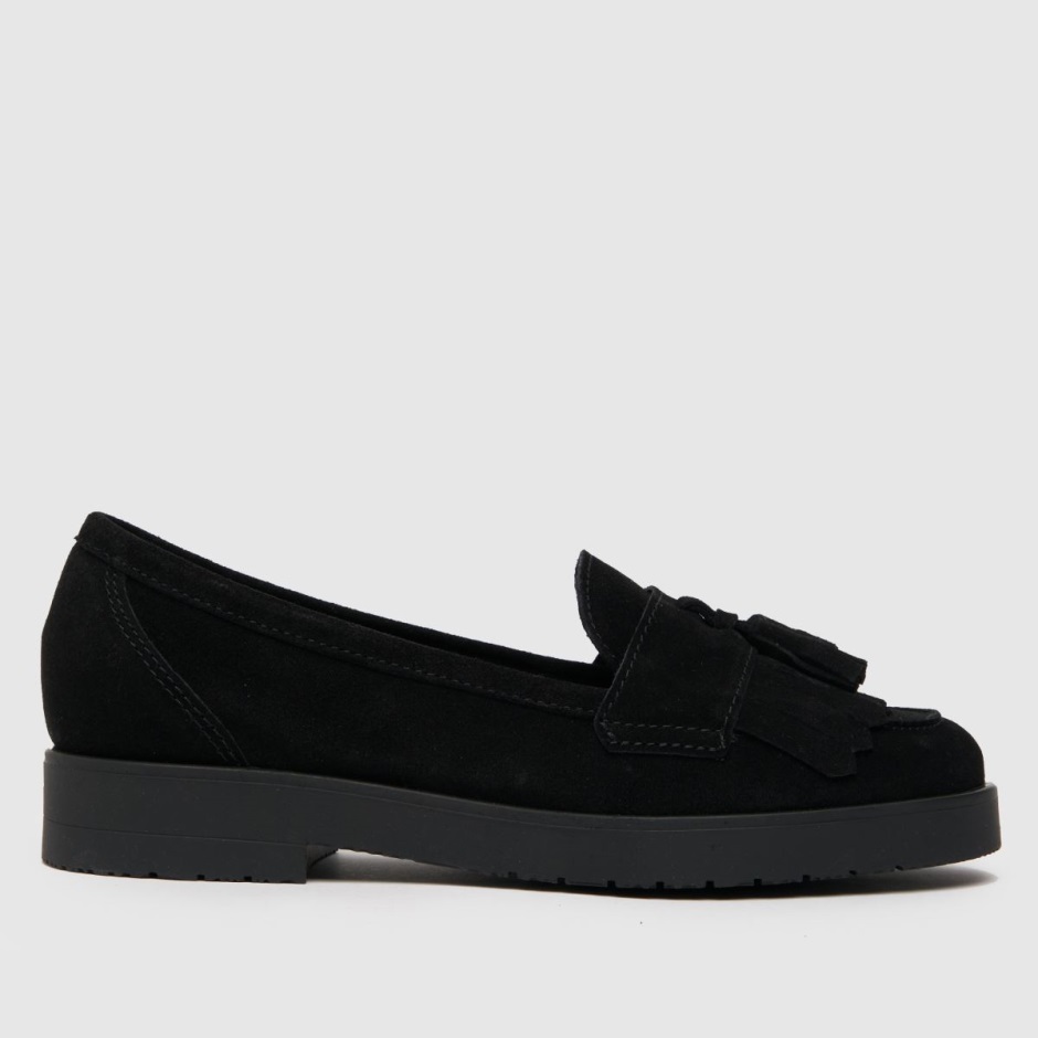 Dr Martens Schweiz Zürich Schuh Laurie Suede Tassel Loafer Flat Shoes Black