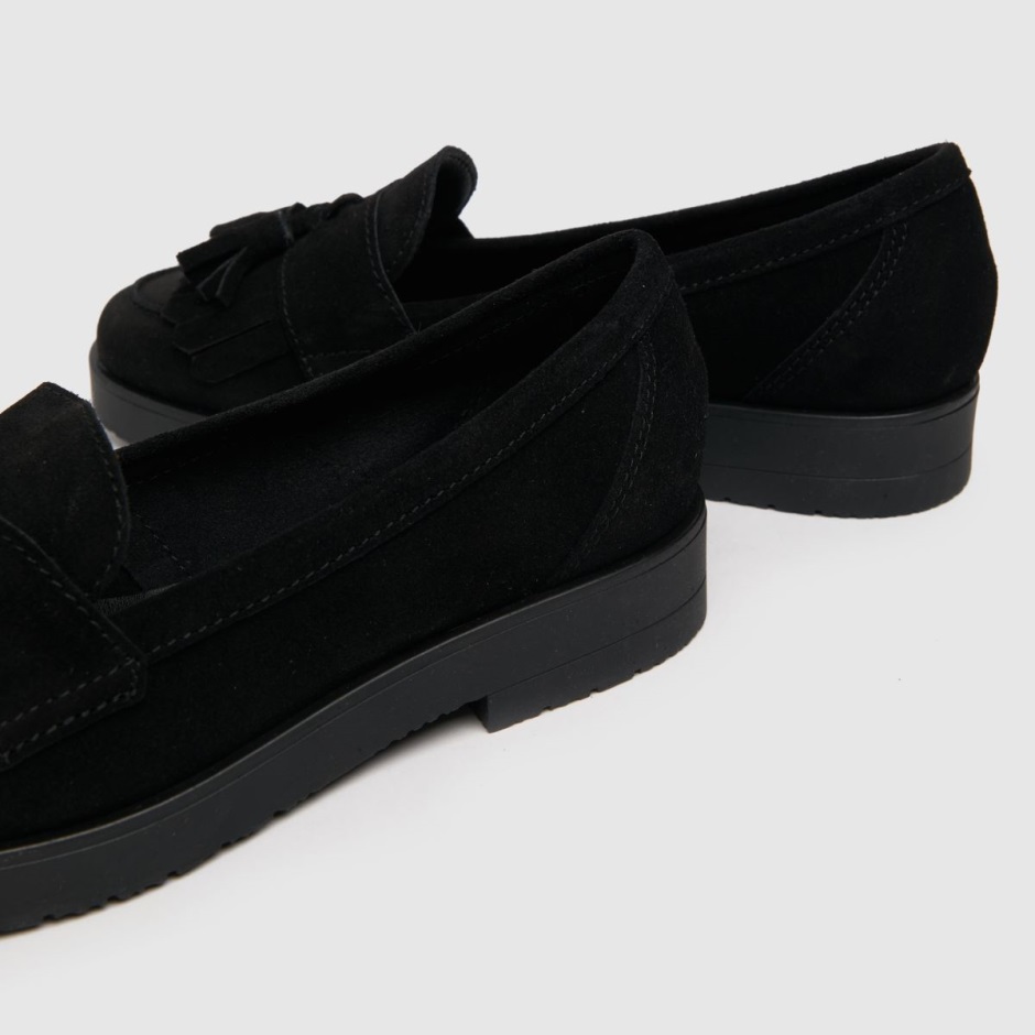 Dr Martens Schweiz Zürich Schuh Laurie Suede Tassel Loafer Flat Shoes Black
