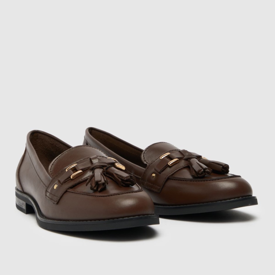 Dr Martens Schweiz Zürich Dark Brown Schuh Liv Leather Tassel Loafer Flat Shoes