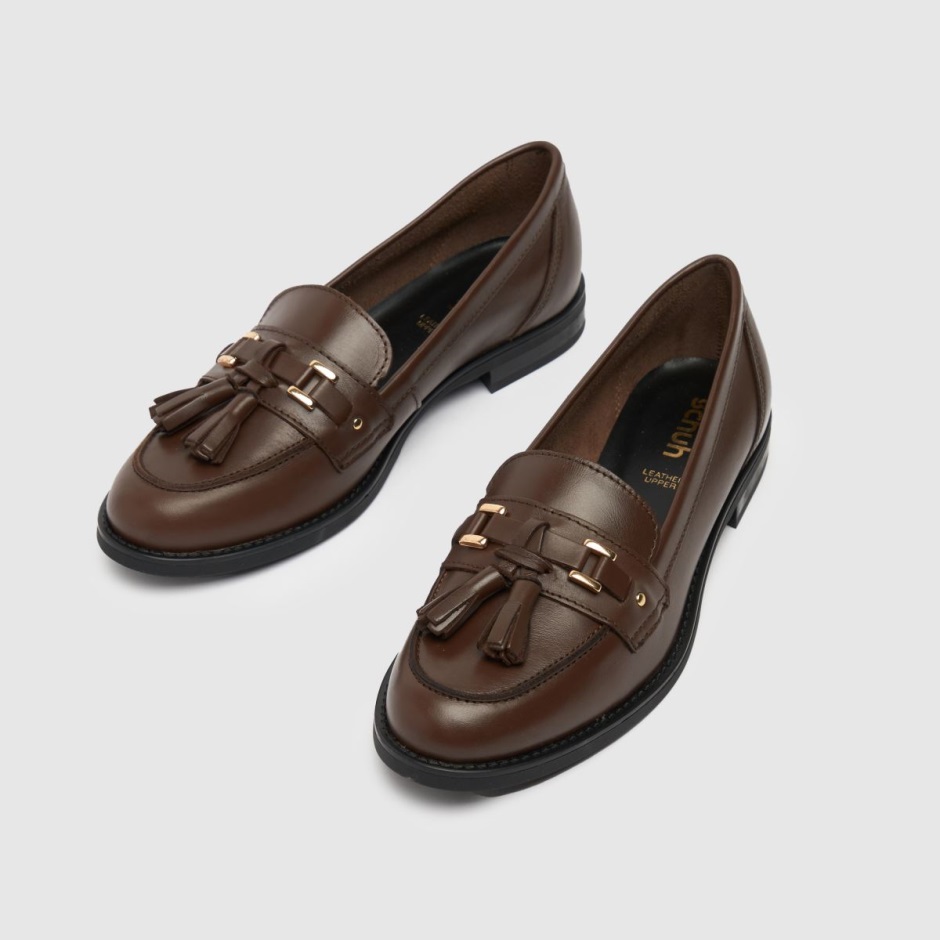 Dr Martens Schweiz Zürich Dark Brown Schuh Liv Leather Tassel Loafer Flat Shoes