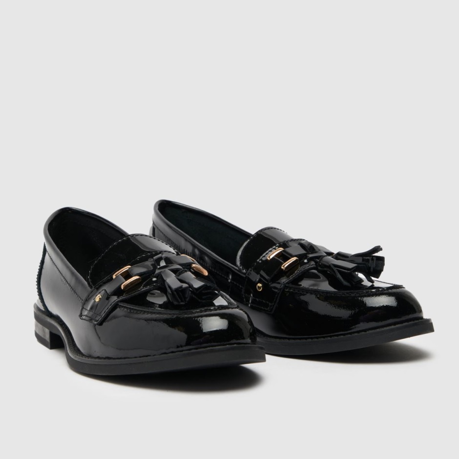 Dr Martens Schweiz Zürich Black Schuh Liv Patent Tassel Loafer Flat Shoes