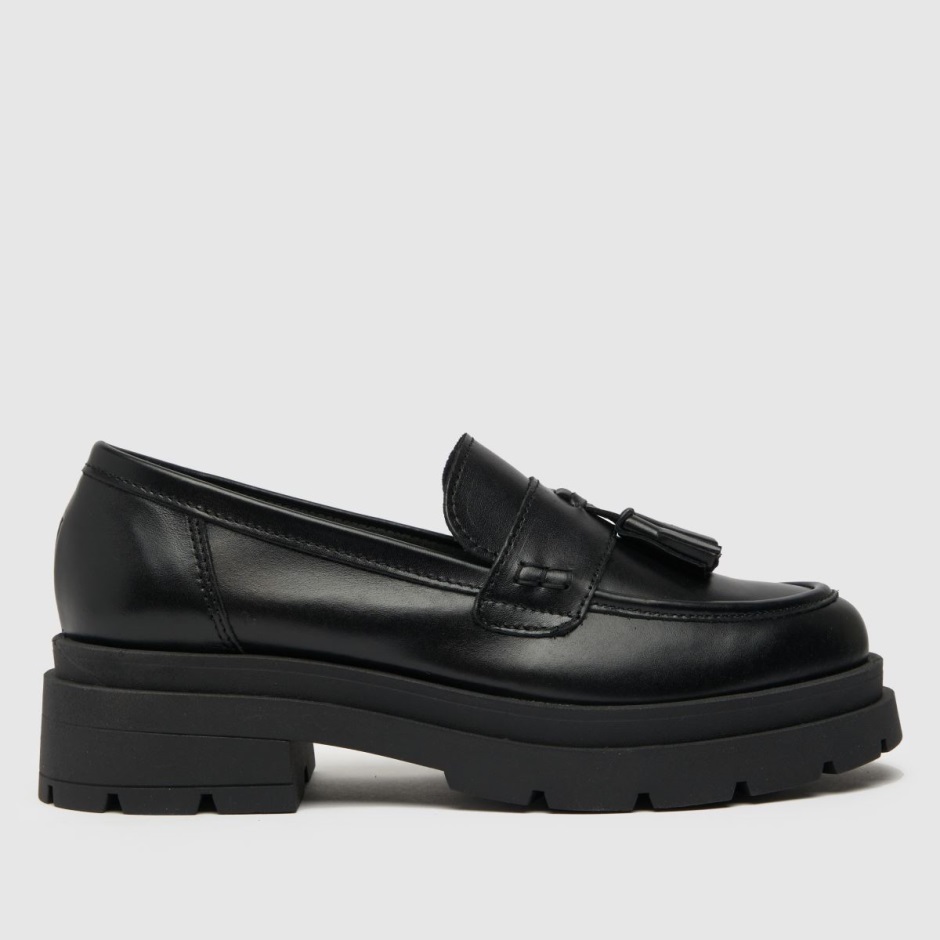 Dr Martens Schweiz Zürich Schuh Loft Chunky Leather Loafer Flat Shoes Black
