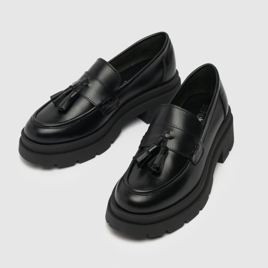 Dr Martens Schweiz Zürich Schuh Loft Chunky Leather Loafer Flat Shoes Black