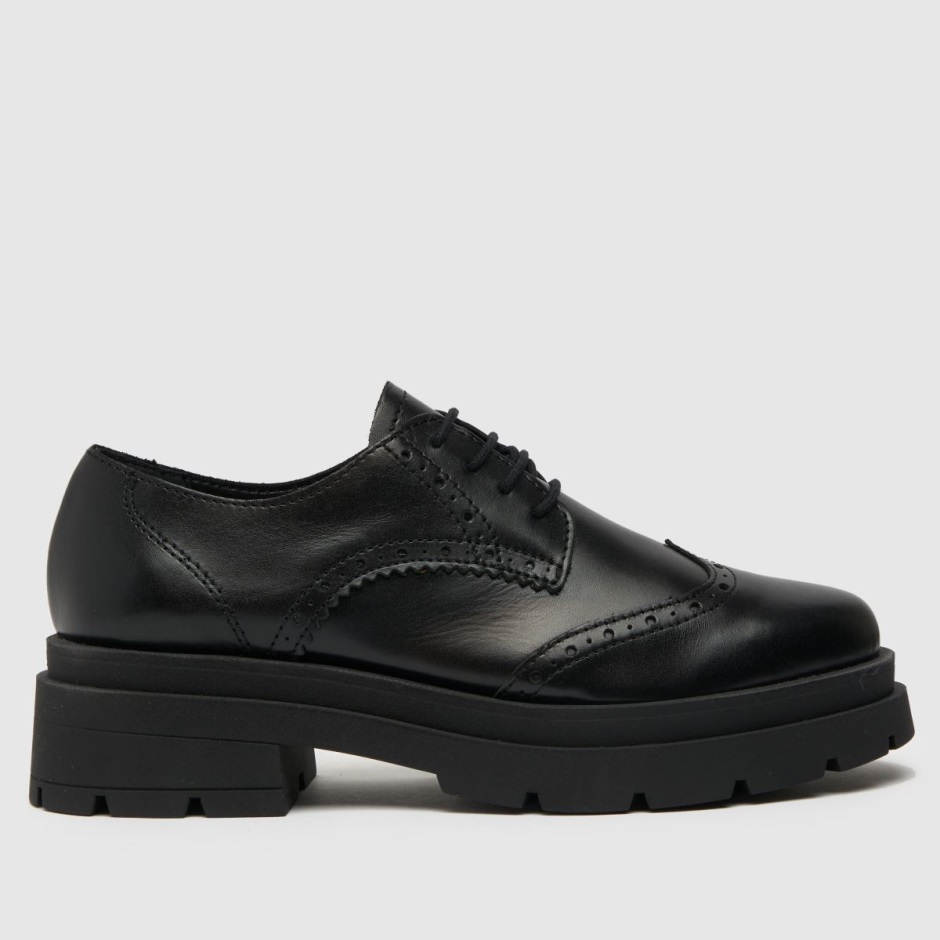 Schuh Lorin Leather Brogue Lace Up Flat Shoes Dr Martens Schweiz Zürich Black