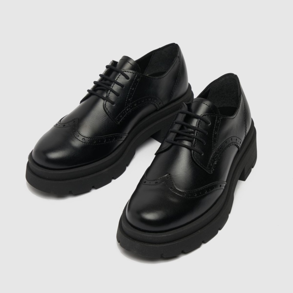 Schuh Lorin Leather Brogue Lace Up Flat Shoes Dr Martens Schweiz Zürich Black