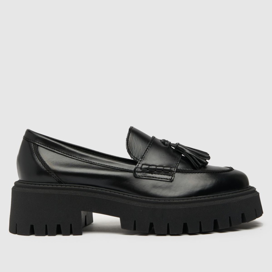 Black Dr Martens Schweiz Schuh Wide Fit Lastri Loafer Flat Shoes