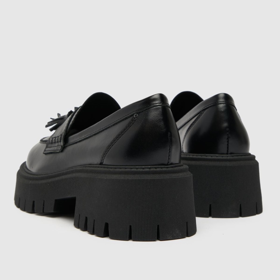 Black Dr Martens Schweiz Schuh Wide Fit Lastri Loafer Flat Shoes