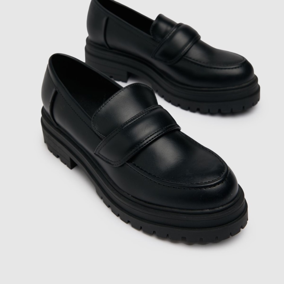 Dr Martens Schweiz Zürich Schuh Loz Chunky Pu Loafer Flat Shoes Black