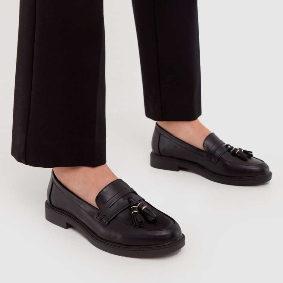 Dr Martens Schweiz Zürich Black Schuh Lane Tassel Loafer Flat Shoes