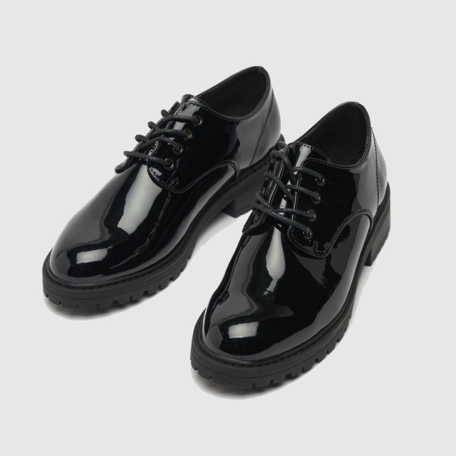 Schuh Letty Patent Lace Up Flat Shoes Dr Martens Schweiz Zürich Black