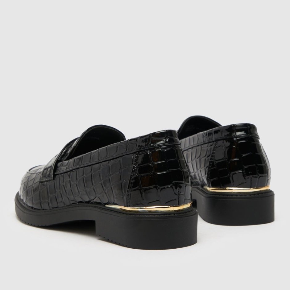 Dr Martens Schweiz Zürich Schuh Wide Fit Lenzo Patent Loafer Flat Shoes Black