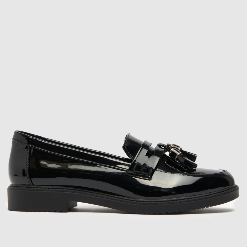 Black Dr Martens Schweiz Schuh Lane Tassel Loafer Flat Shoes