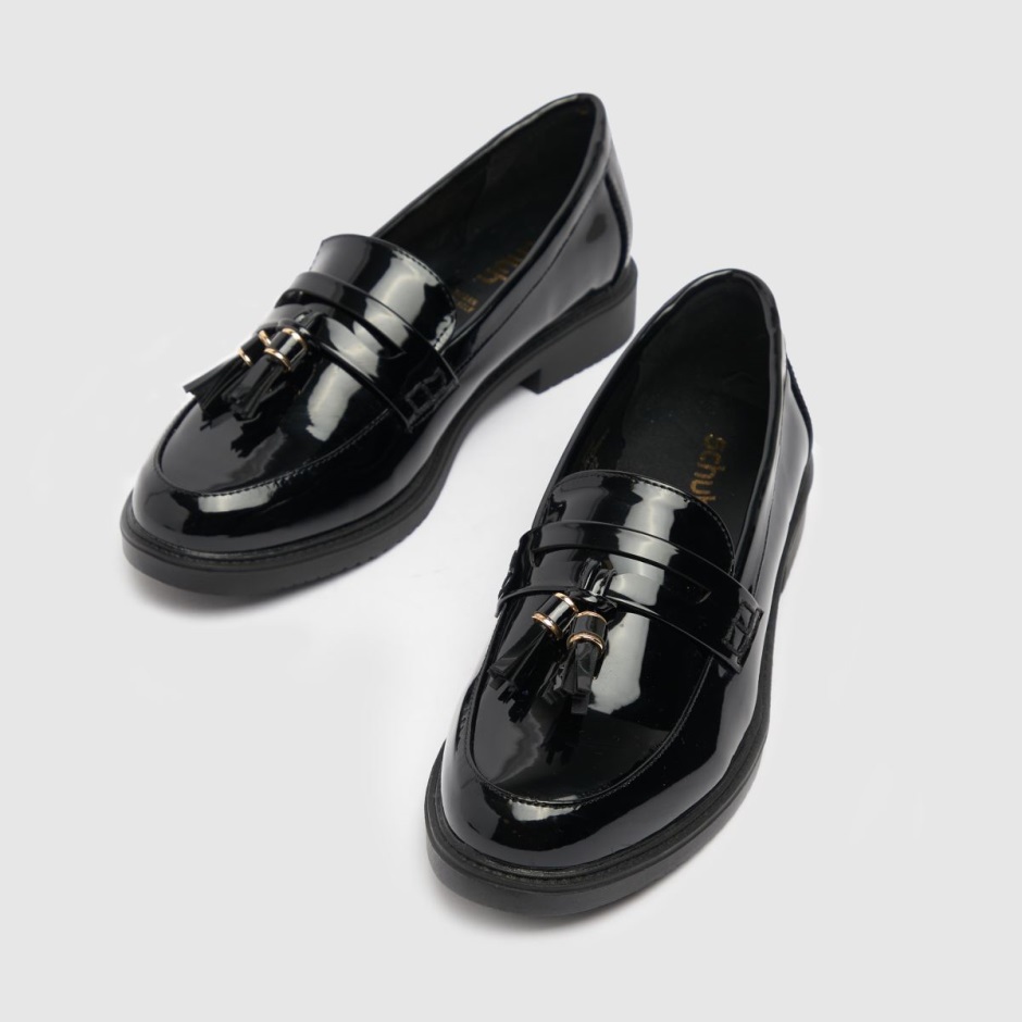 Black Dr Martens Schweiz Schuh Lane Tassel Loafer Flat Shoes