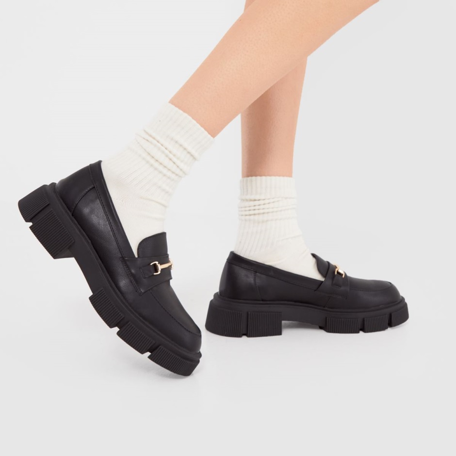 Dr Martens Schweiz Zürich Black Schuh Lyle Chunky Loafer Flat Shoes