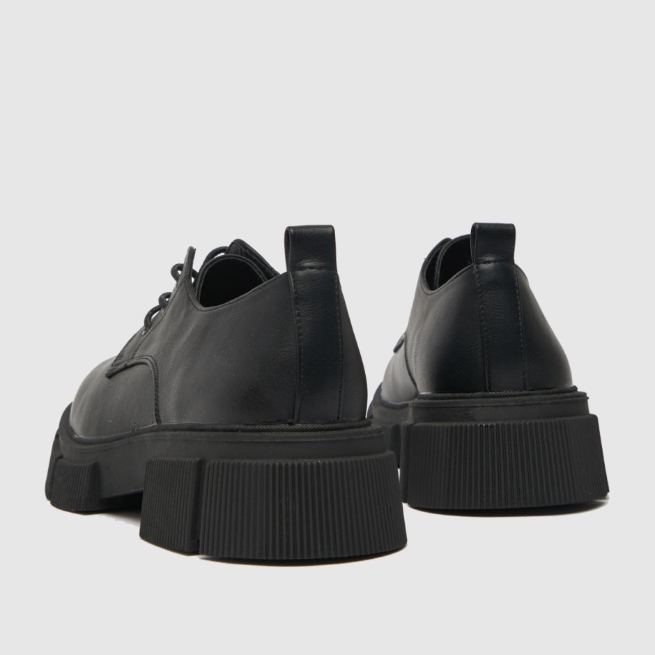 Schwarz Dr Martens Schweiz Schuh Lancey Klobige Flache Schnürschuhe