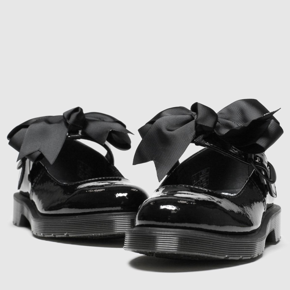 Black Dr Martens Schweiz Dr Martens Mariel Patent Flat Shoes