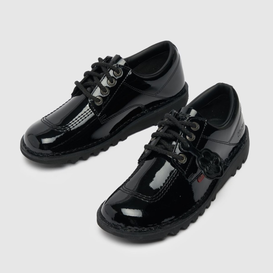 Dr Martens Schweiz Zürich Black Kickers Kick Lo Core Patent Flat Shoes