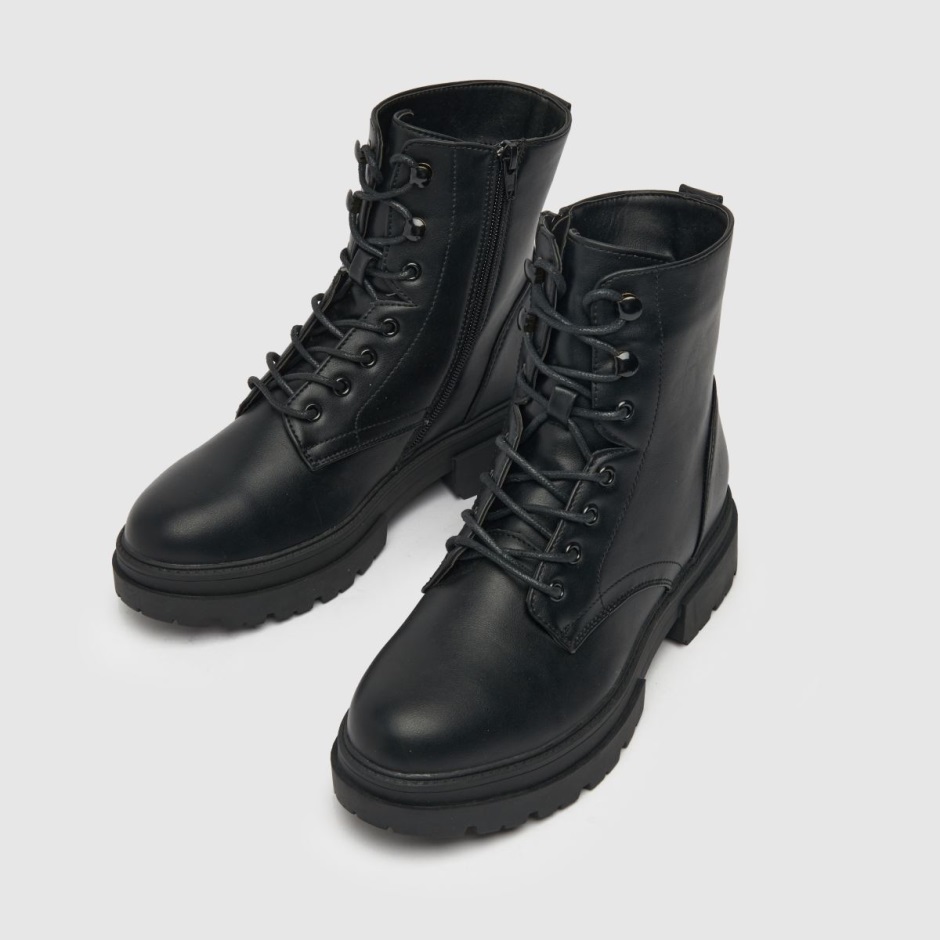 Black Dr Martens Schweiz Schuh Ashton Chunky Lace Up Boots