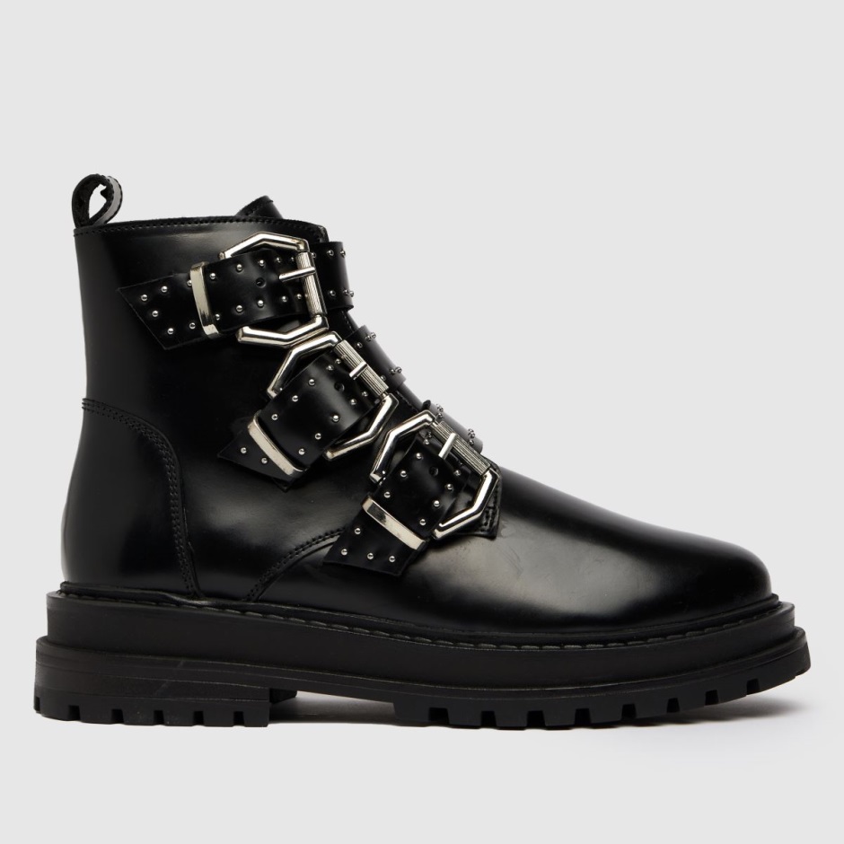 Schuh Alyssa Leather Buckle Hardware Boots Black Dr Martens Schweiz