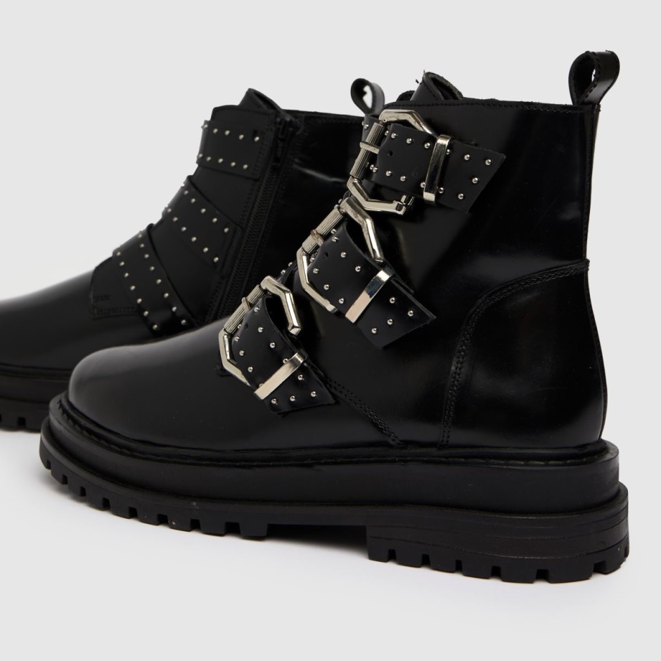 Schuh Alyssa Leather Buckle Hardware Boots Black Dr Martens Schweiz