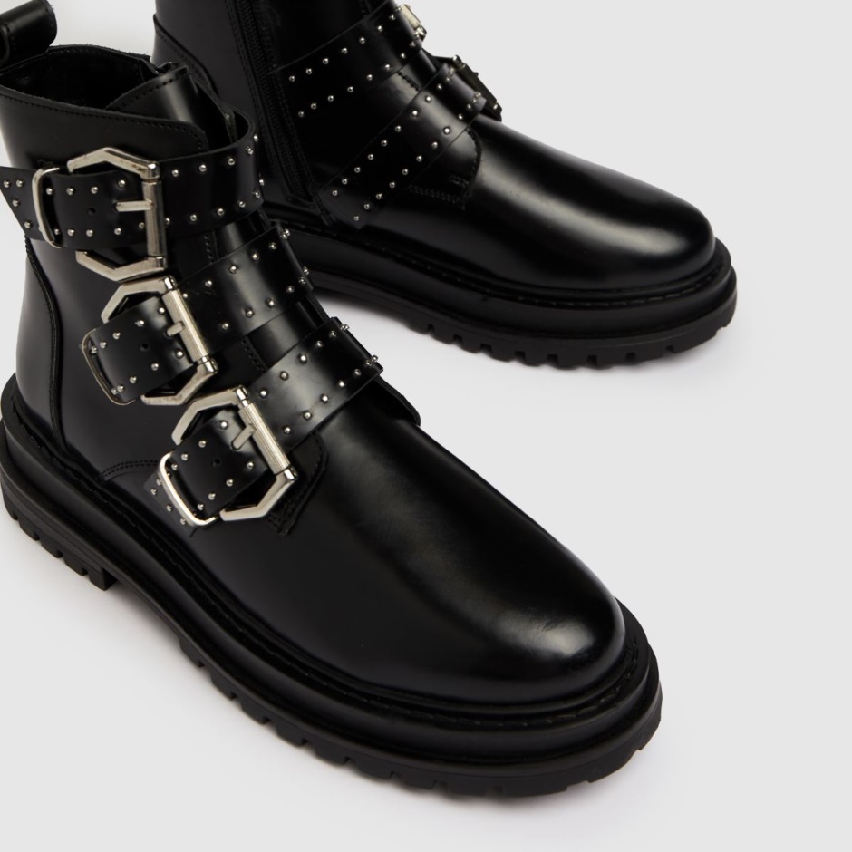 Schuh Alyssa Leather Buckle Hardware Boots Black Dr Martens Schweiz