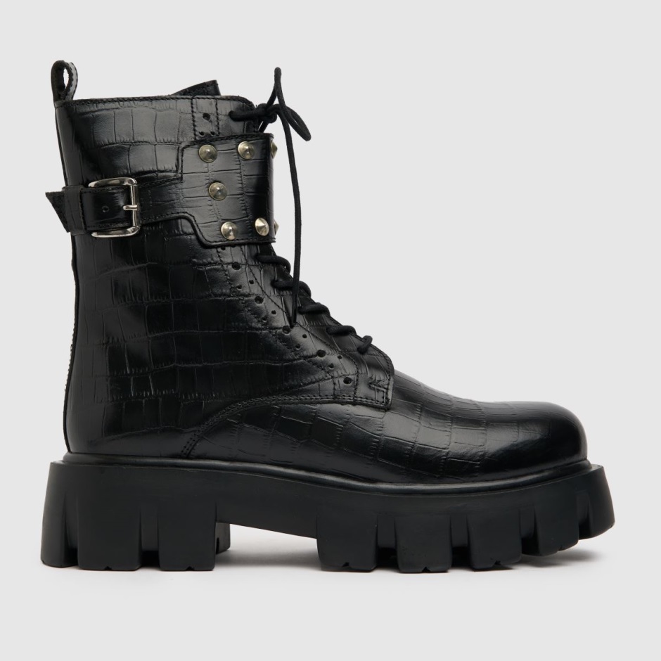 Schuh Antoinette Stud Leather Boots Dr Martens Schweiz Zürich Black