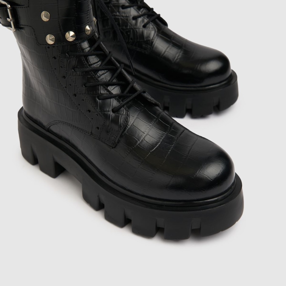 Schuh Antoinette Stud Leather Boots Dr Martens Schweiz Zürich Black