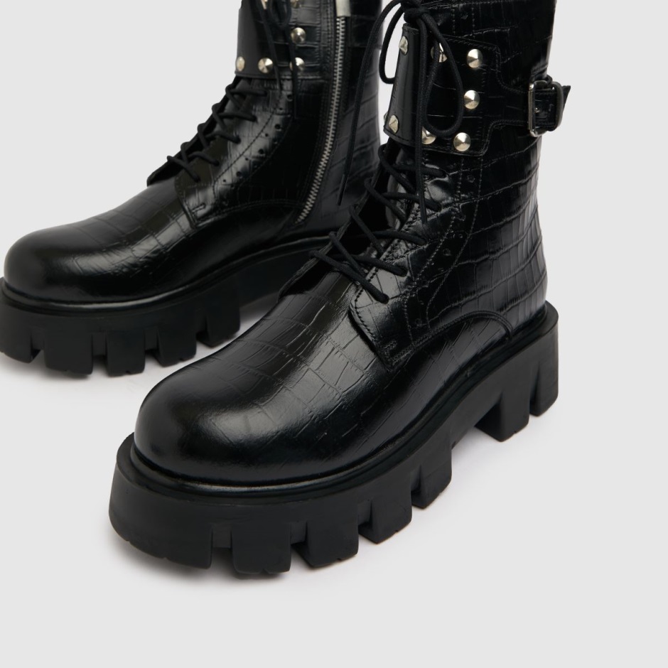 Schuh Antoinette Stud Leather Boots Dr Martens Schweiz Zürich Black