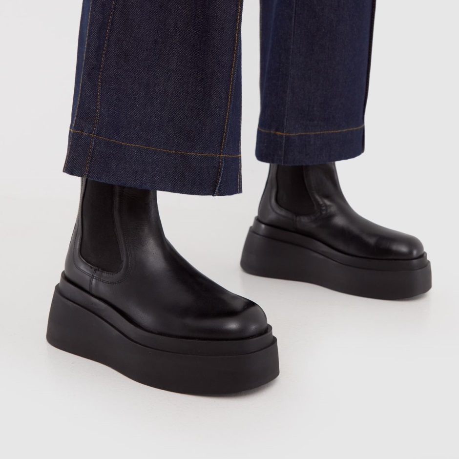 Black Schuh Ariel Chelsea Wedge Boots Dr Martens Schweiz