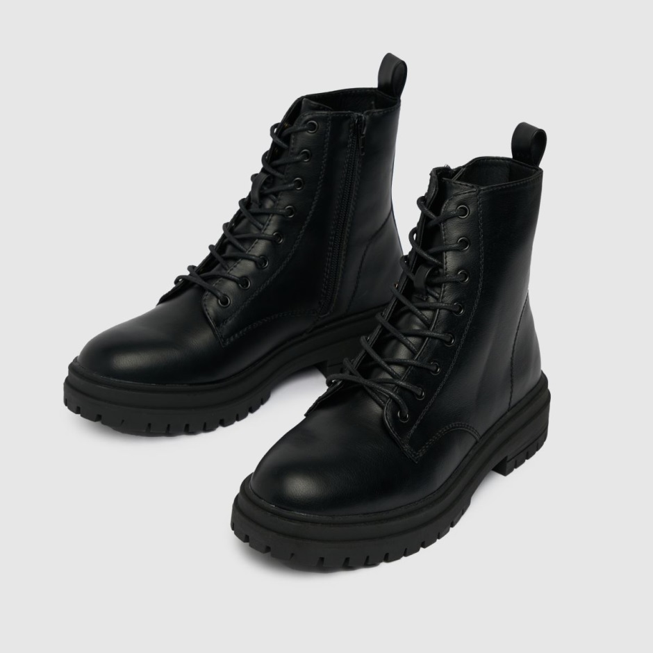 Black Dr Martens Schweiz Schuh Acacia Lace Up Boots