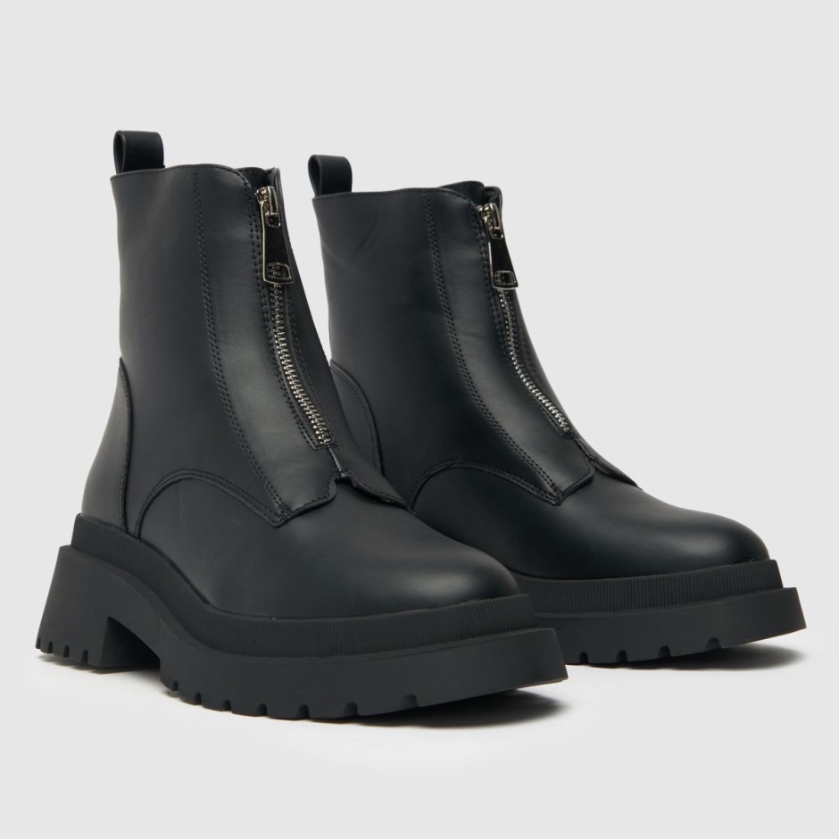 Dr Martens Schweiz Zürich Schuh Abigail Front Zip Chunky Boots Black