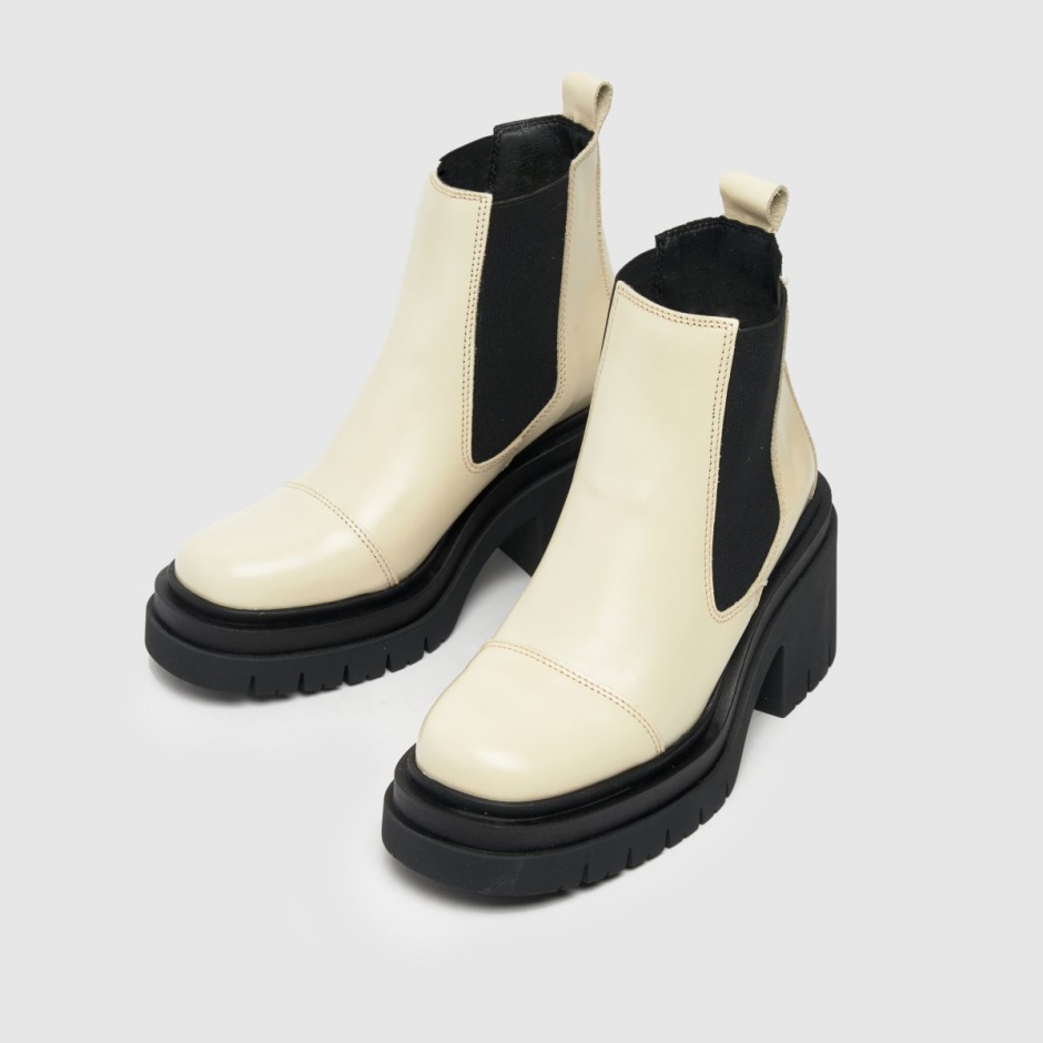 Dr Martens Schweiz Zürich White Schuh Adah Leather Chunky Boots