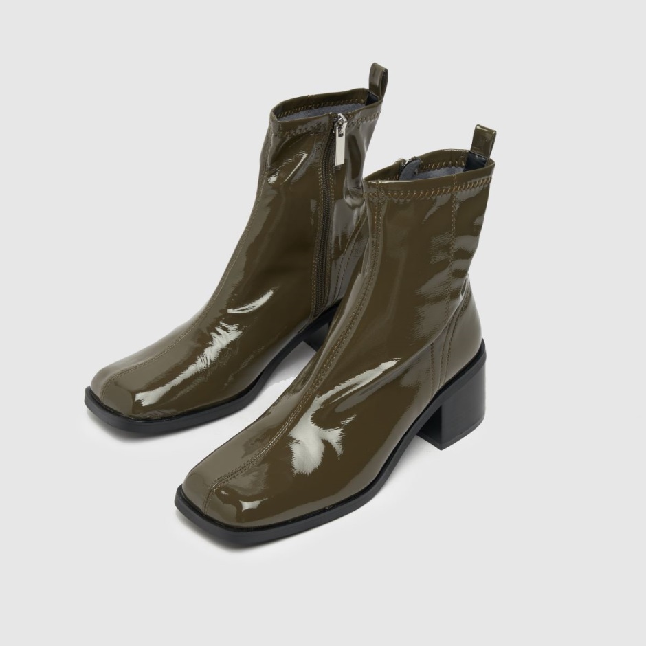 Dr Martens Schweiz Zürich Dark Green Schuh Blake Stretch Square Toe Boots