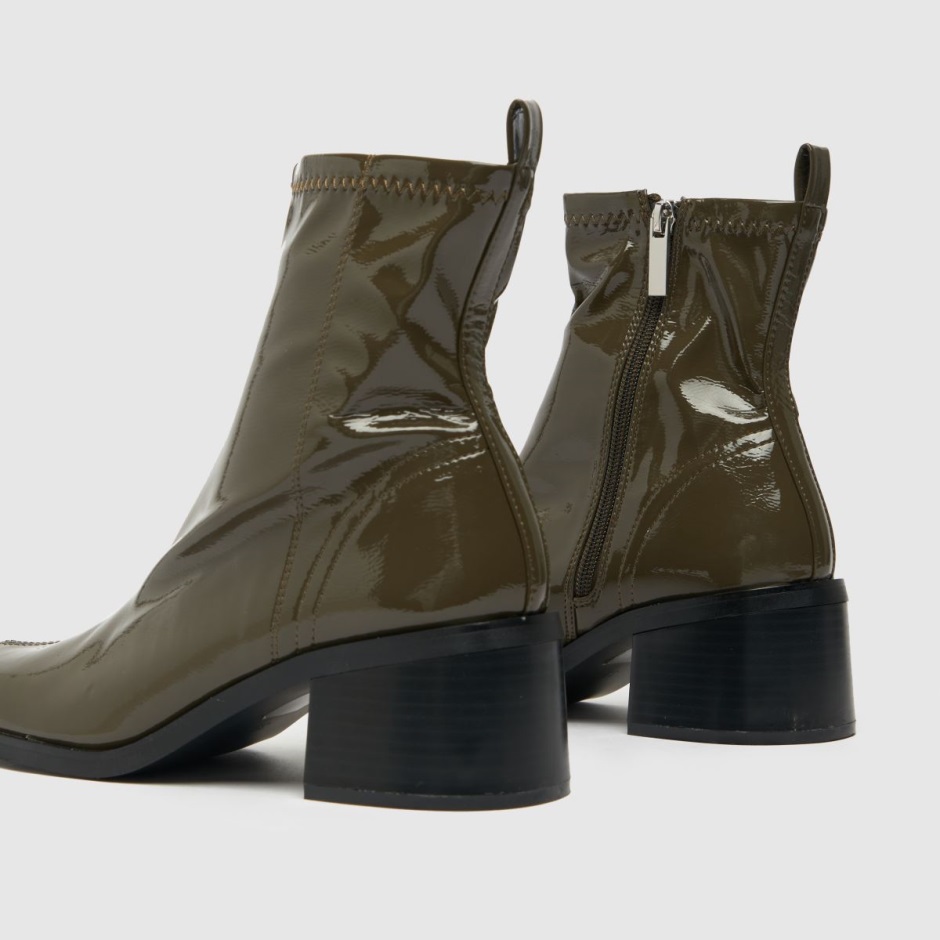 Dr Martens Schweiz Zürich Dark Green Schuh Blake Stretch Square Toe Boots